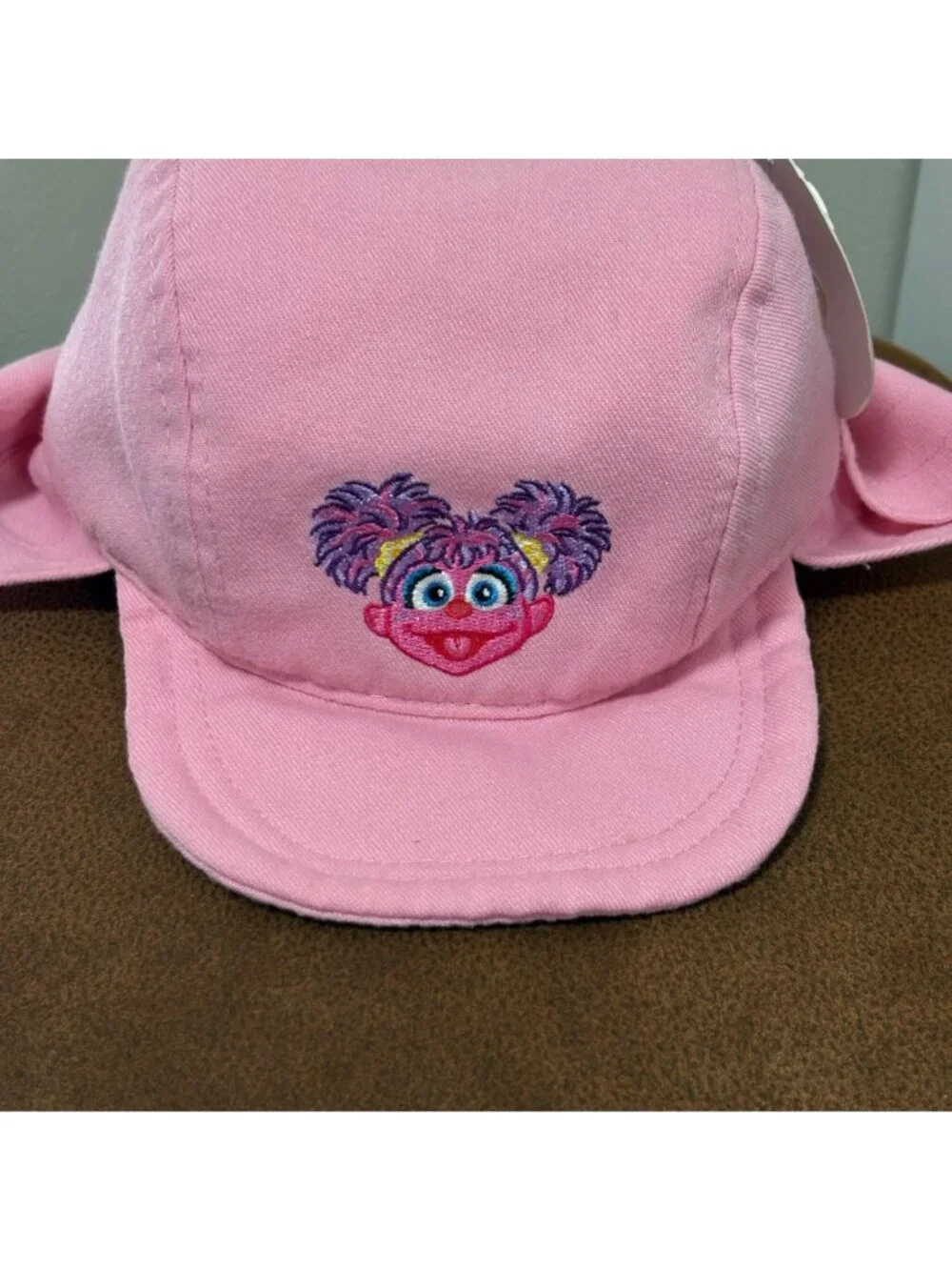 Sesame Street Coppertone UPF 50+ Pink Baby Hat Abby Cadabby Embroidery